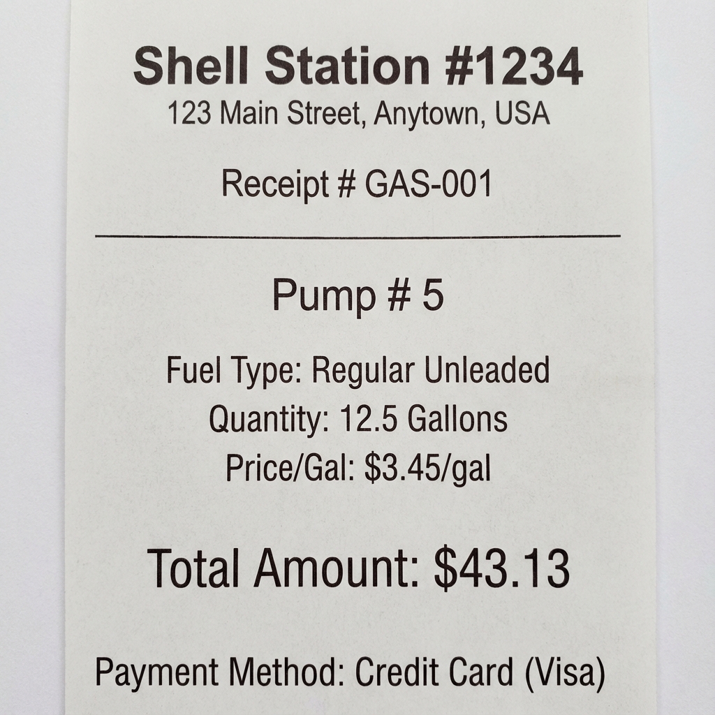 Gas Receipt for Taxes: Complete Deduction Guide